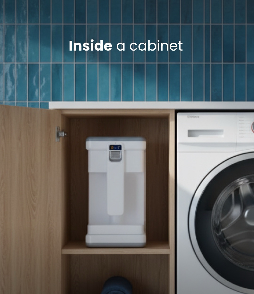 CLEANR's Septic Guard Filter installed in a cabinet